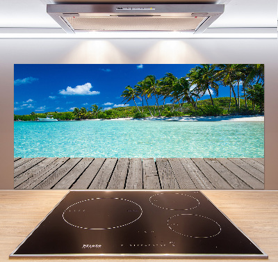 Glasrückwand für die küche Tropischer Strand