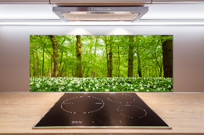 Platte für Küchenrückwand Blumen im Wald