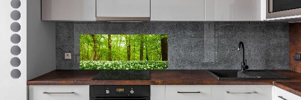 Platte für Küchenrückwand Blumen im Wald