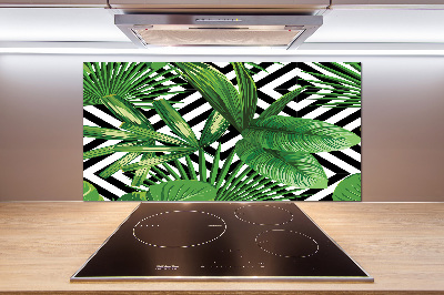 Platte für Küchenrückwand Tropische Blätter