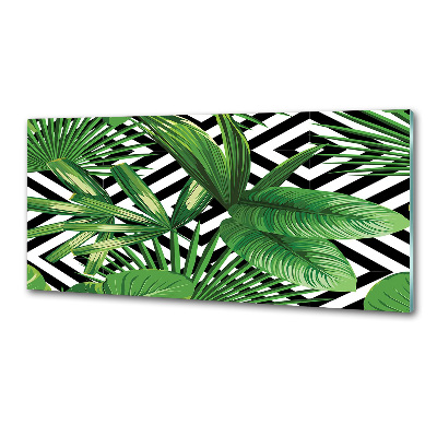 Platte für Küchenrückwand Tropische Blätter