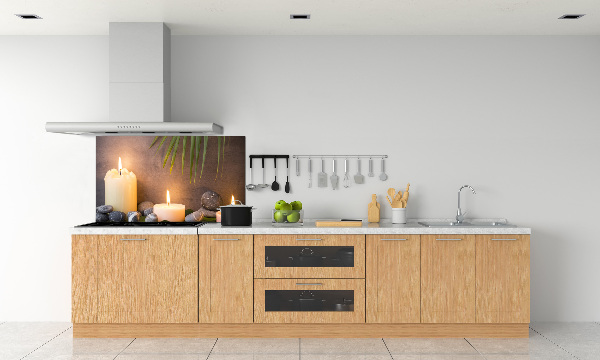 Platte für Küchenrückwand Brennende Kerzen