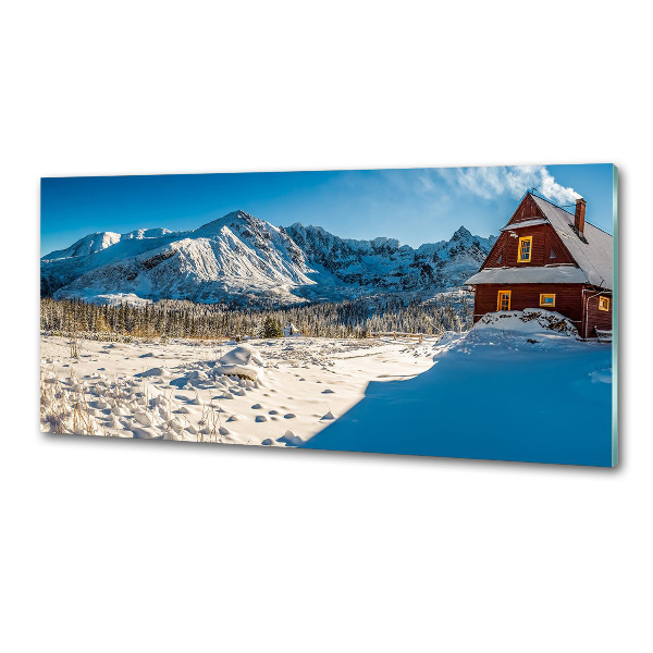 Glasrückwand für die küche Ein Ferienhaus in den Bergen