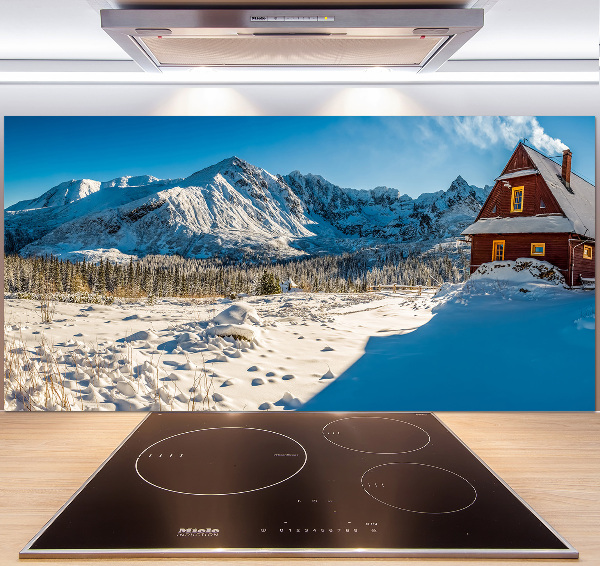 Glasrückwand für die küche Ein Ferienhaus in den Bergen