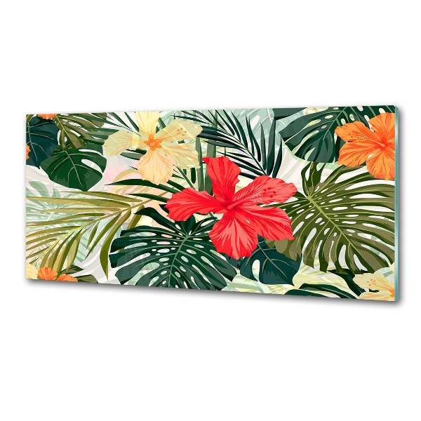 Küchen wandpaneel Hawaiianische Blumen