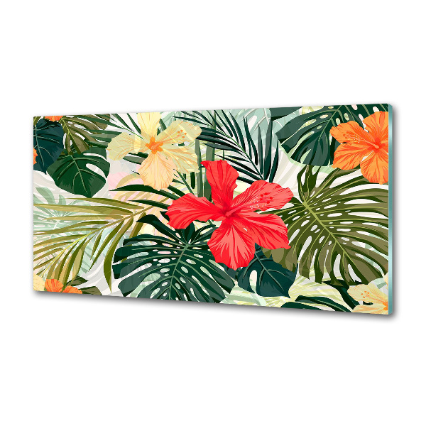 Küchen wandpaneel Hawaiianische Blumen