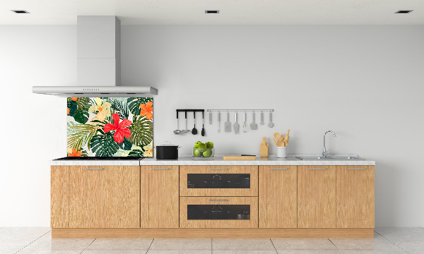 Küchen wandpaneel Hawaiianische Blumen