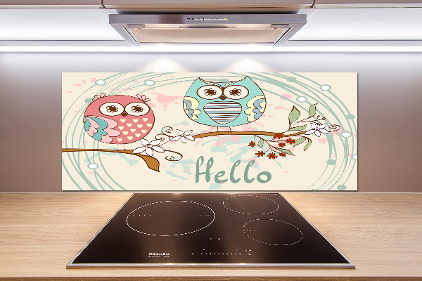 Küchen wandpaneel Eulen