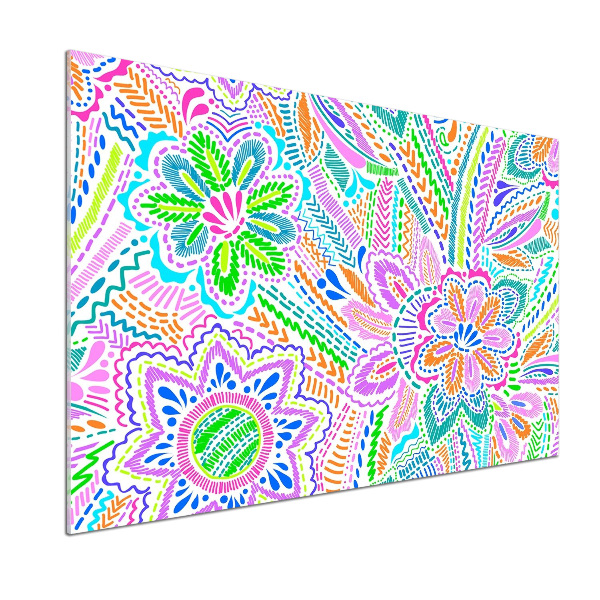 Platte für Küchenrückwand Blumenmuster