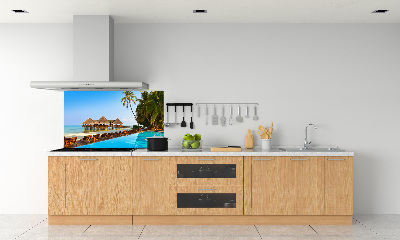 Platte für Küchenrückwand Schwimmbad auf den Malediven