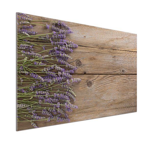 Platte für Küchenrückwand Lavendel auf Holz
