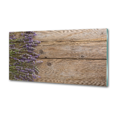 Platte für Küchenrückwand Lavendel auf Holz