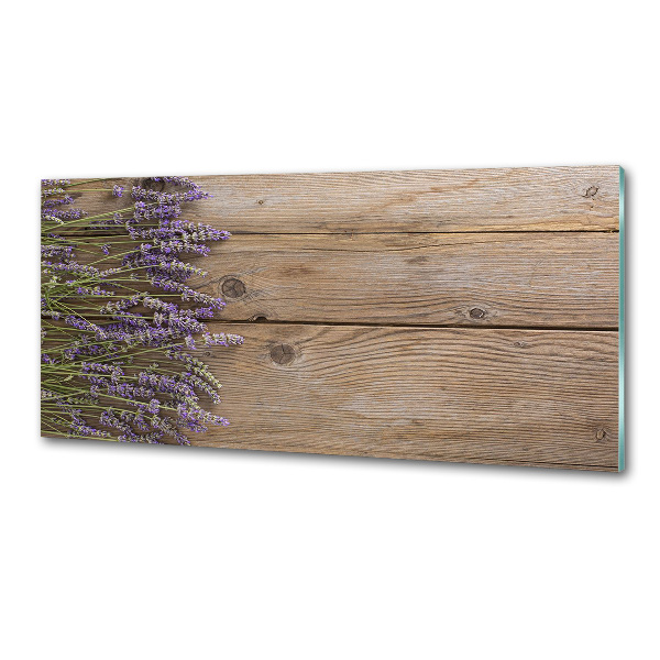 Platte für Küchenrückwand Lavendel auf Holz