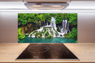 Glasrückwand für die küche Wasserfall in den Bergen