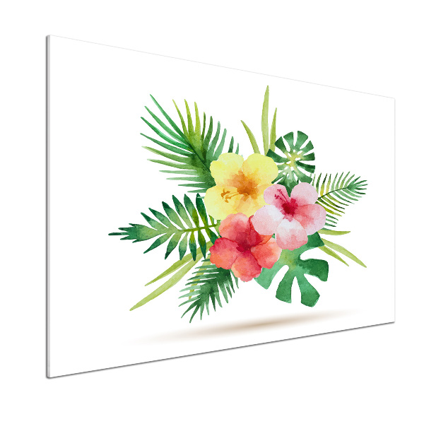 Küchen wandpaneel Hawaiianische Blumen