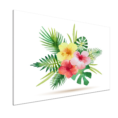 Küchen wandpaneel Hawaiianische Blumen