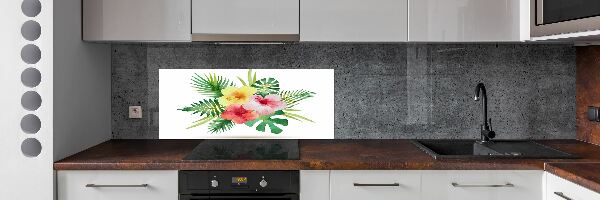 Küchen wandpaneel Hawaiianische Blumen
