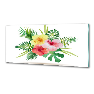 Küchen wandpaneel Hawaiianische Blumen
