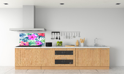 Platte für Küchenrückwand Hawaiianische Blumen