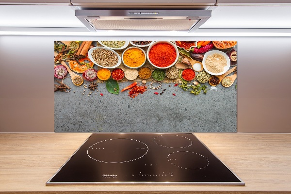 Glasrückwand für die küche Gewürzmischung