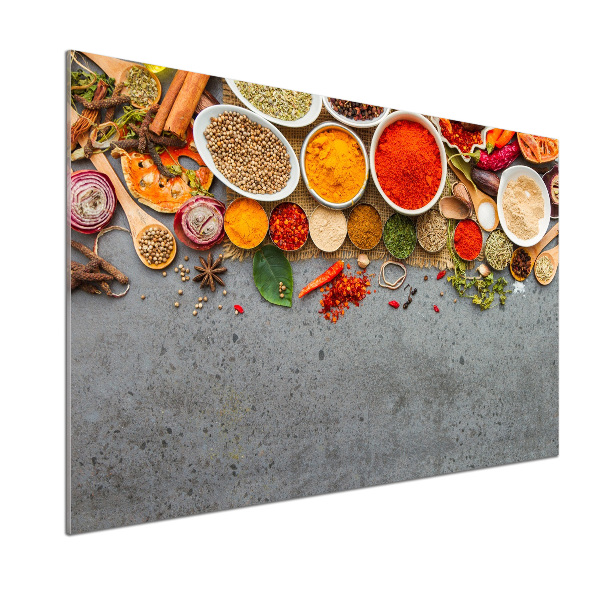 Glasrückwand für die küche Gewürzmischung