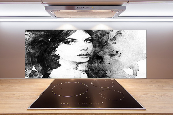 Platte für Küchenrückwand Frauenporträt