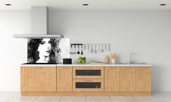 Platte für Küchenrückwand Frauenporträt