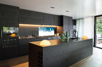 Küchen wandpaneel Blaue Federn