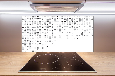 Glasrückwand für die küche Abstraktionsquadrate