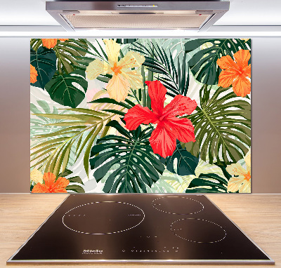 Küchen wandpaneel Hawaiianische Blumen