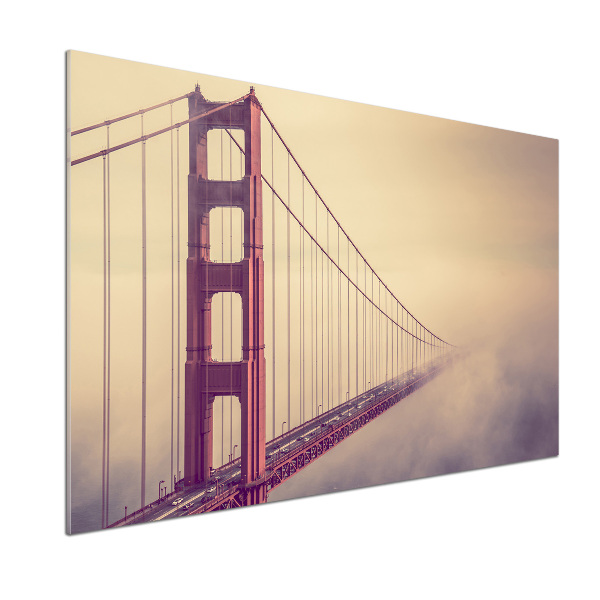 Glasrückwand für die küche San Francisco Brücke