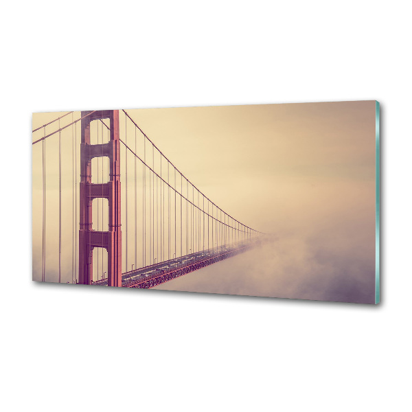 Glasrückwand für die küche San Francisco Brücke