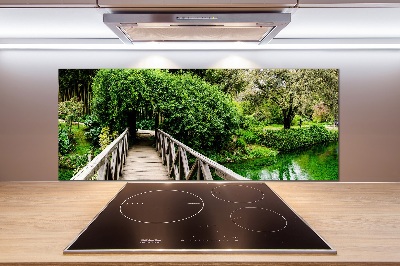 Glasrückwand für die küche Brücke über den Fluss