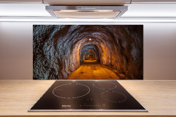 Glasrückwand für die küche Unterirdischer Tunnel