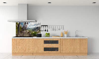 Küchen wandpaneel Mountainbiken