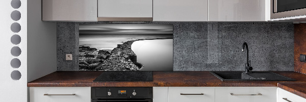Glasrückwand für die küche Felsiger Strand