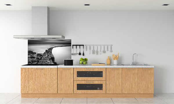 Glasrückwand für die küche Felsiger Strand