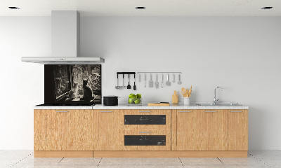 Platte für Küchenrückwand Katzen am Fenster