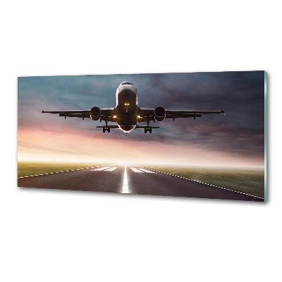 Glasrückwand für die küche Ein Flugzeug startet