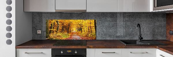 Platte für Küchenrückwand Wald im Herbst
