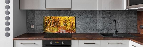 Platte für Küchenrückwand Wald im Herbst
