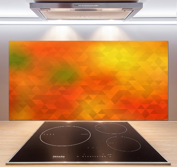 Glasrückwand für die küche Abstrakte Dreiecke