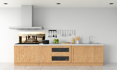 Küchen wandpaneel Holzsteg