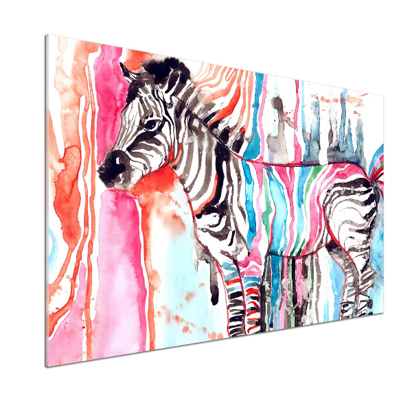 Küchen wandpaneel Buntes Zebra