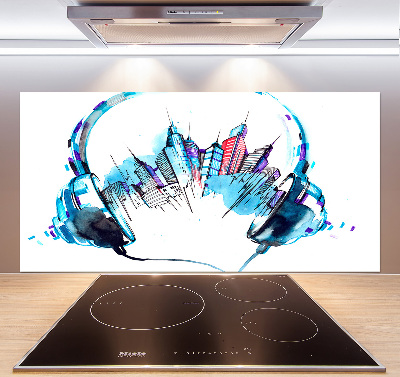 Platte für Küchenrückwand Geräusche der Stadt