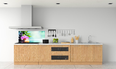 Glasrückwand für die küche Bambusorchidee