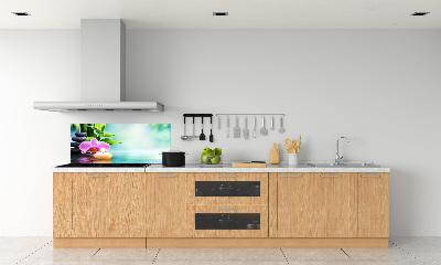 Glasrückwand für die küche Bambusorchidee