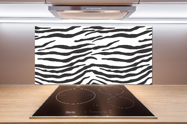 Glasrückwand für die küche Zebra-Hintergrund