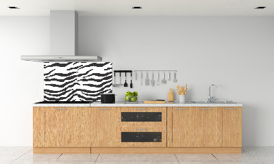 Glasrückwand für die küche Zebra-Hintergrund