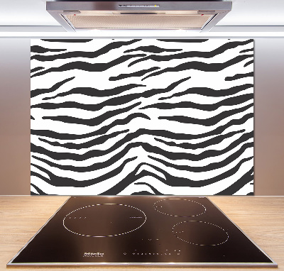 Glasrückwand für die küche Zebra-Hintergrund